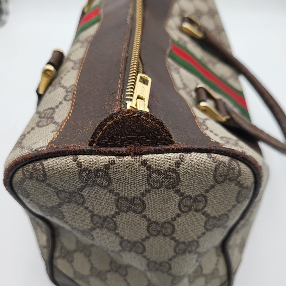 Gucci Vintage GG Supreme Sherry Line Boston 35 Bag..Auth. - Picture 14 of 15